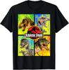 Jurassic Park Four Different Dinosaur Faces Graphic T-Shirt T-Shirt