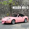 1/32 Mazda Miata MX5 Alloy Scale Car Model Diecast Miniature Car Toy Vehicle Sound and Light Collection Children Toy Gift