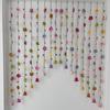 9pcs Colorful Flowers Artificial Flower Curtain Hanging Room Decorative Curtain  Bedroom Decoration