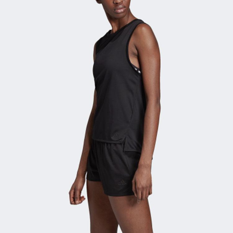 Adidas Однотонная дышащая майка без рукавов для тренировок, женская, черная EI6373