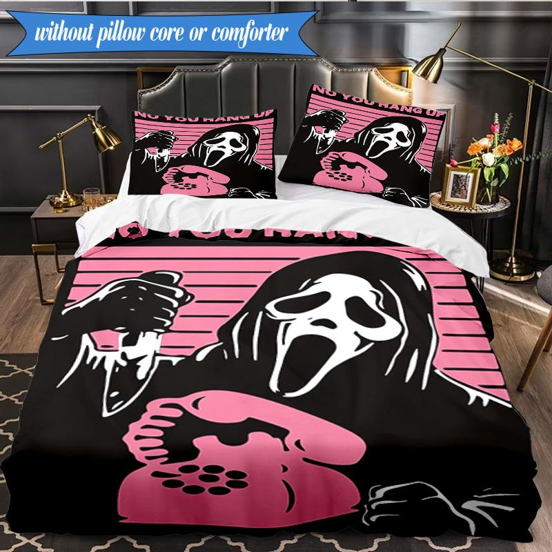 Scr-eam Horror Movie 3pcs K-pop music group Bedding set,Ideal for Bedroom, Dormitory,Including Duvet Cover And 2pcs Pillowcases,Fan gifts