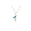 Autumn and winter design sense white snowman button necklace schoolgirl party niche retro exquisite Christmas sweater chain