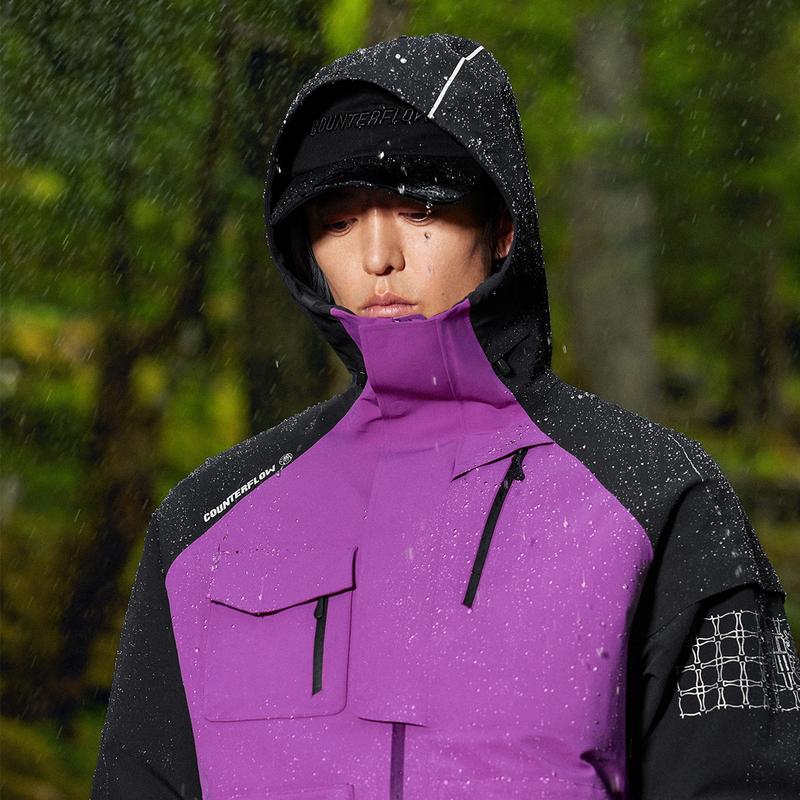 Li Ning Outdoor CF Tracing Waterproof And Windproof Windbreaker Jacket Unisex Cosmic Purple AEMU045-3
