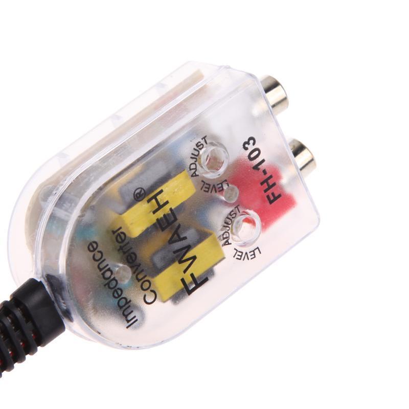 12V Universal Car Stero Radio Speaker High To Low RCA Line Audio Impedance Car Impedance Converter Free Drop Converter