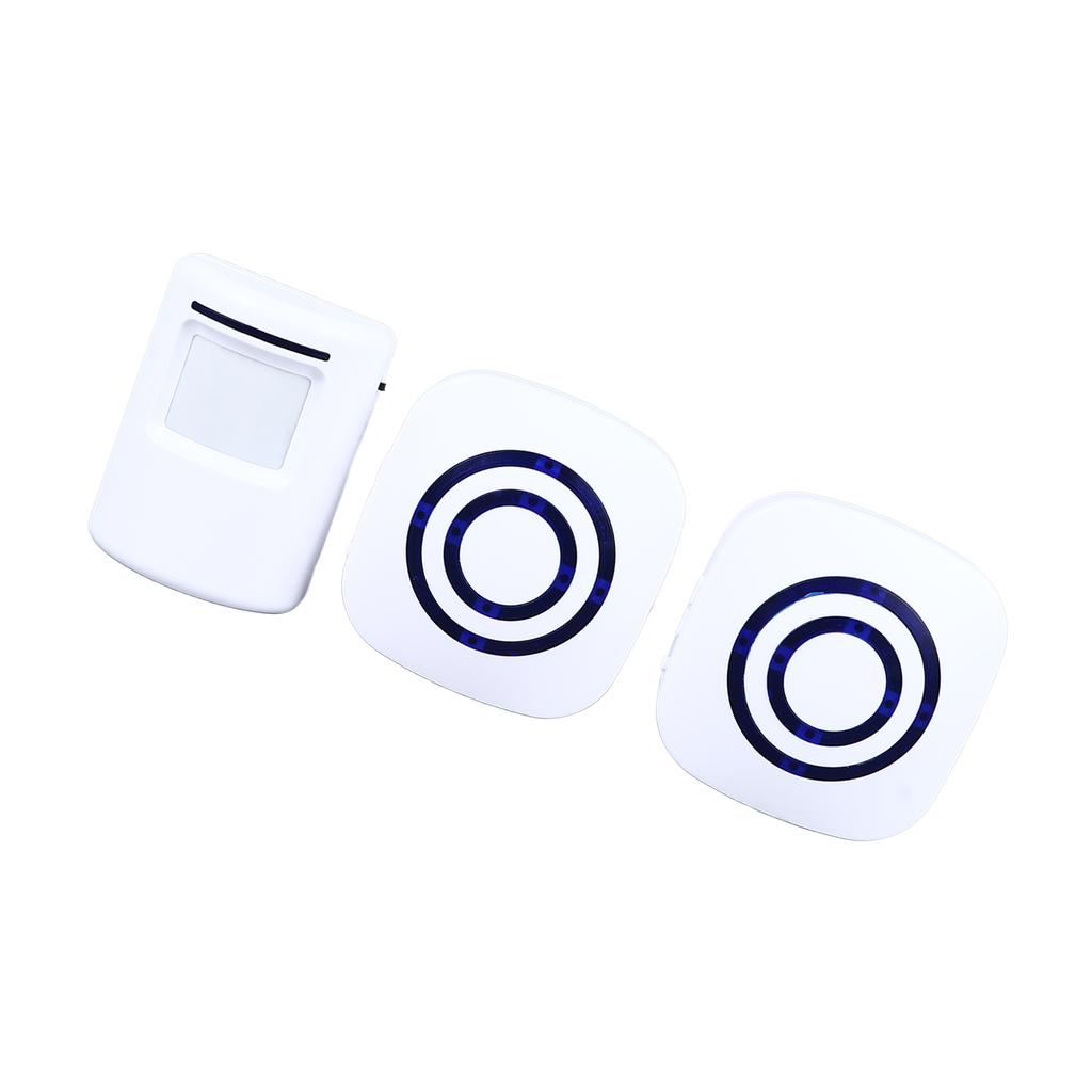 Infrared Sensor Doorbell Sensitive Wireless Store Entry Doorbell Alarm with 2 Receivers