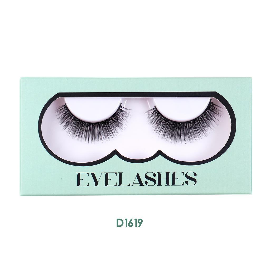 Blue Box 15mm Natural Style 3D Wispy Silk False Eyelashes Vegan Synthetic Hair Faux Mink Lashes