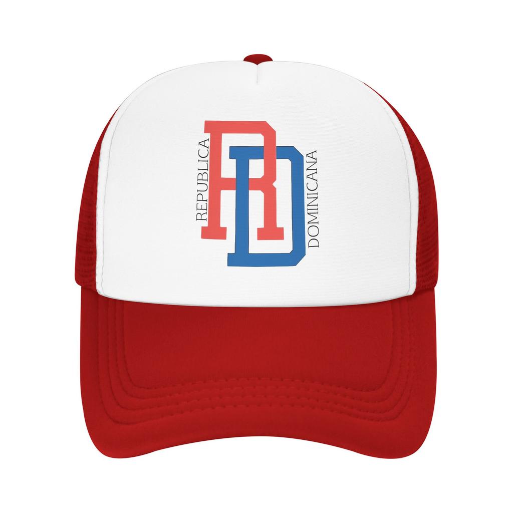 DR Dominican Republic Trucker Caps Unisex Women Outdoor  Dad Hat Sun Hats Racing Cap Adjustable Polyester Mesh Baseball Cap Summer