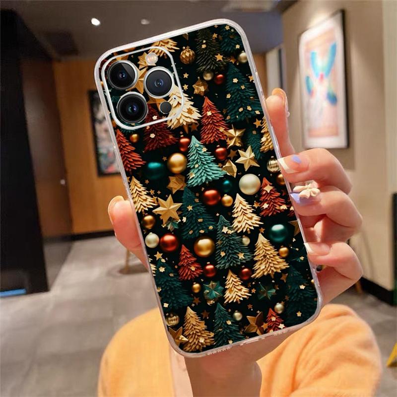 Чехол для телефона 'Веселая рождественская елка' Carcasa Funda Для iPhone 17 Pro Max Air 16 15 14 13 Pro Max 15 16 Pro 15Plus Чехол