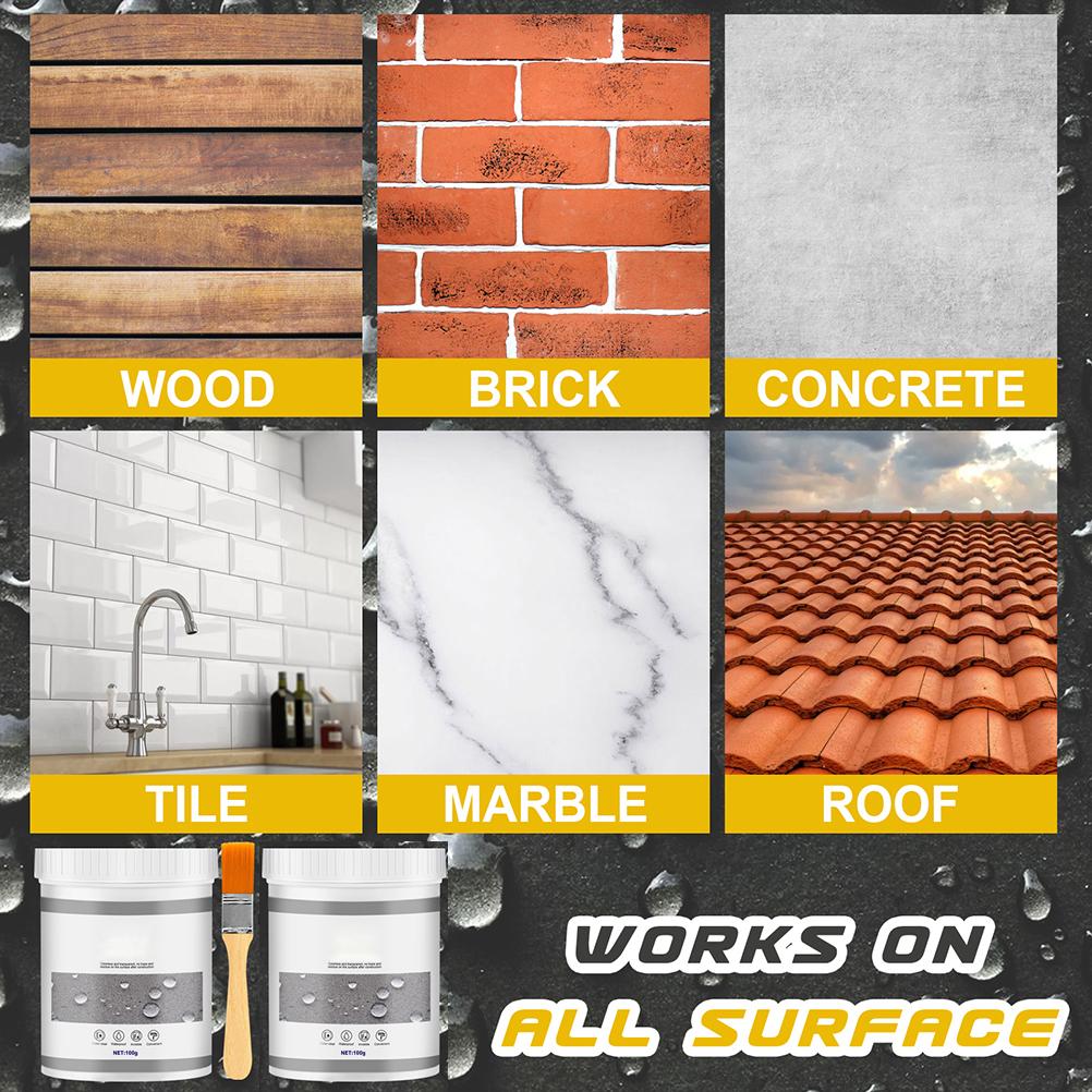 Liquid Rubber Waterproof Sealant Multi Surface Leak Repair Indoor and Outdoor Coating