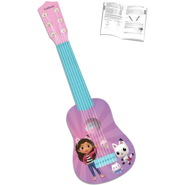 Lexibook, Gabby et la Maison Magique, Ma premiere Guitare pour Enfant, 6 Cordes en Nylon, 53 cm, Guide Inclus, Des 3 ans
