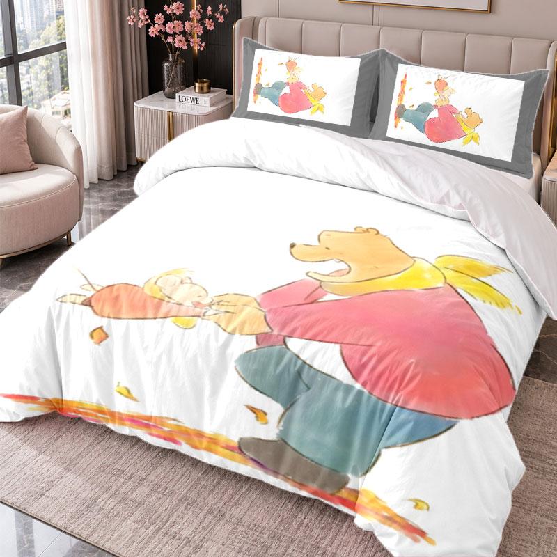 Ernest And Celestine 3Pcs Bedding Set Duvet Cover With Two Pillowcases For Bedroom Home Decoration