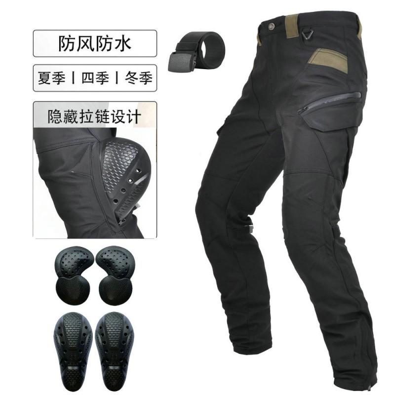 Mens Motorcycle Riding Pants Waterproof Windproof Breathable Dual-Layer High-Waist CE Armor Crash Protection 4-Season