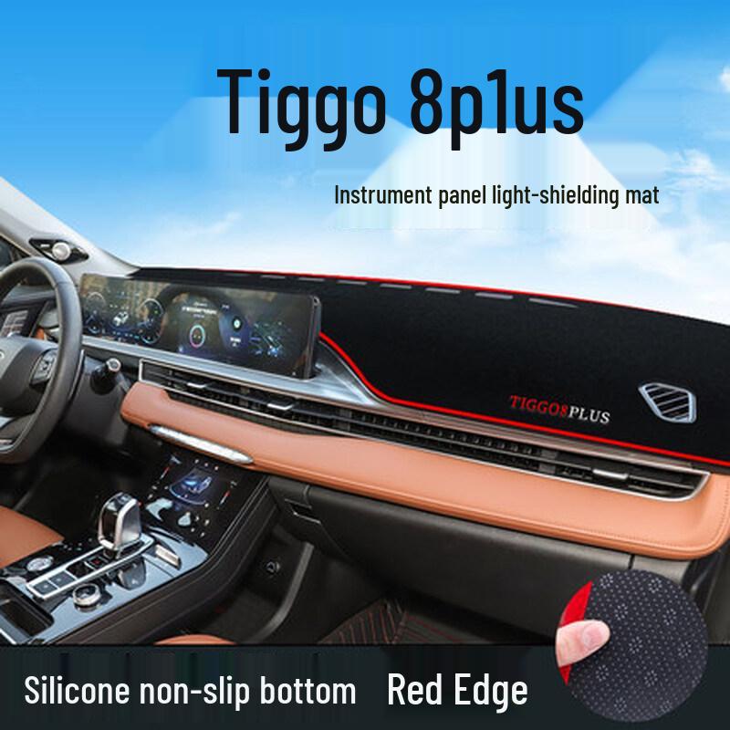 Chery Tiggo 8 Dashboard Sun Shade Mat - Anti-Slip, Light Blocking, Decorative Console Cover.