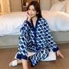 Spring Autumn Comfortable Letter Pattern Women Pyjamas Home Suit Fashion Thin Long Sleeve Set Pajamas