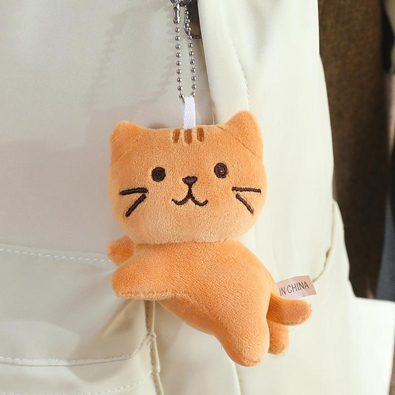 10-20 см Мультяшный Кот Кукла Плюшевая Игрушка Набитая Милый Кавайный Котенок Маленькое Животное Черно-Белый Оранжевый Серый Плюшевая Игрушка Декор Подарок