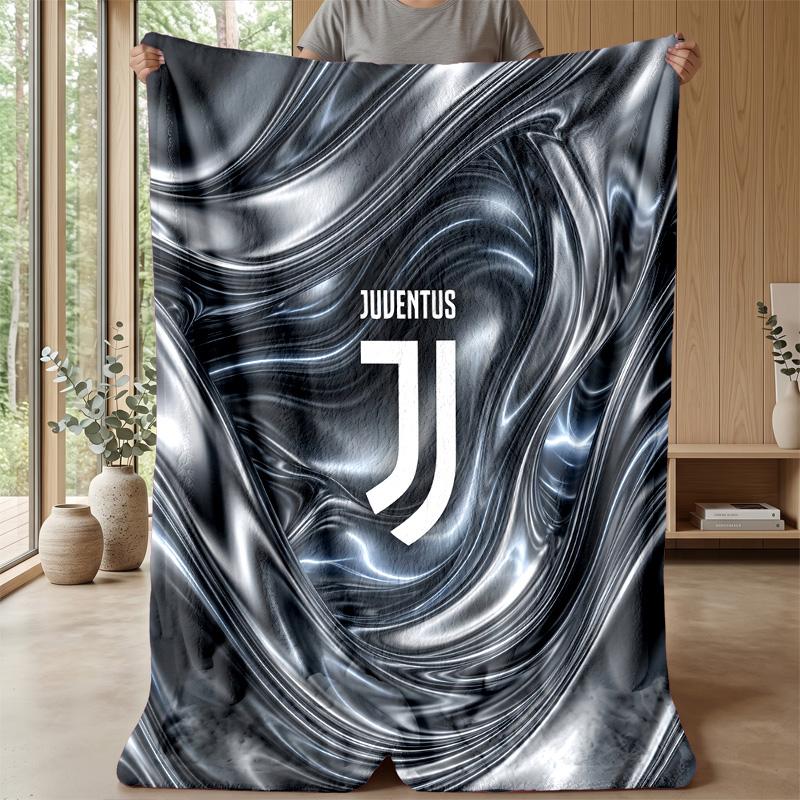 Juventus FC Theme blanket Soft Flannel Blanket Plush Throw Blanket Cozy Sofa Bed Blanket for Home Decor