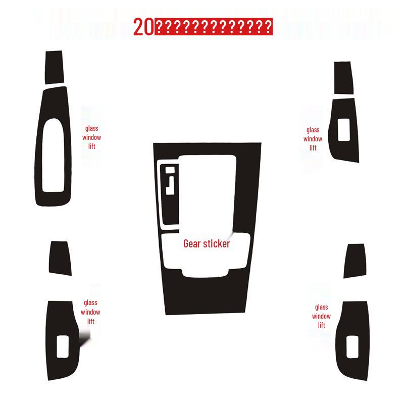 Interior Stickers & Shift Lever Console Wrap for 20 Mazda 3 Next Gen Models