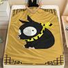1PC Ranma Print Flannel Blanket, High quality Comfortable for All Seasons, Home Decor, Warmth and Comfort, Perfect for Christmas Gifts