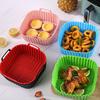 Square Air Fryer Liner Silicone Baking Mat 6.7 Inch Non-Stick