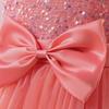 Girls’ Sequin Bow Wedding & Festival Dress for Piano Performance