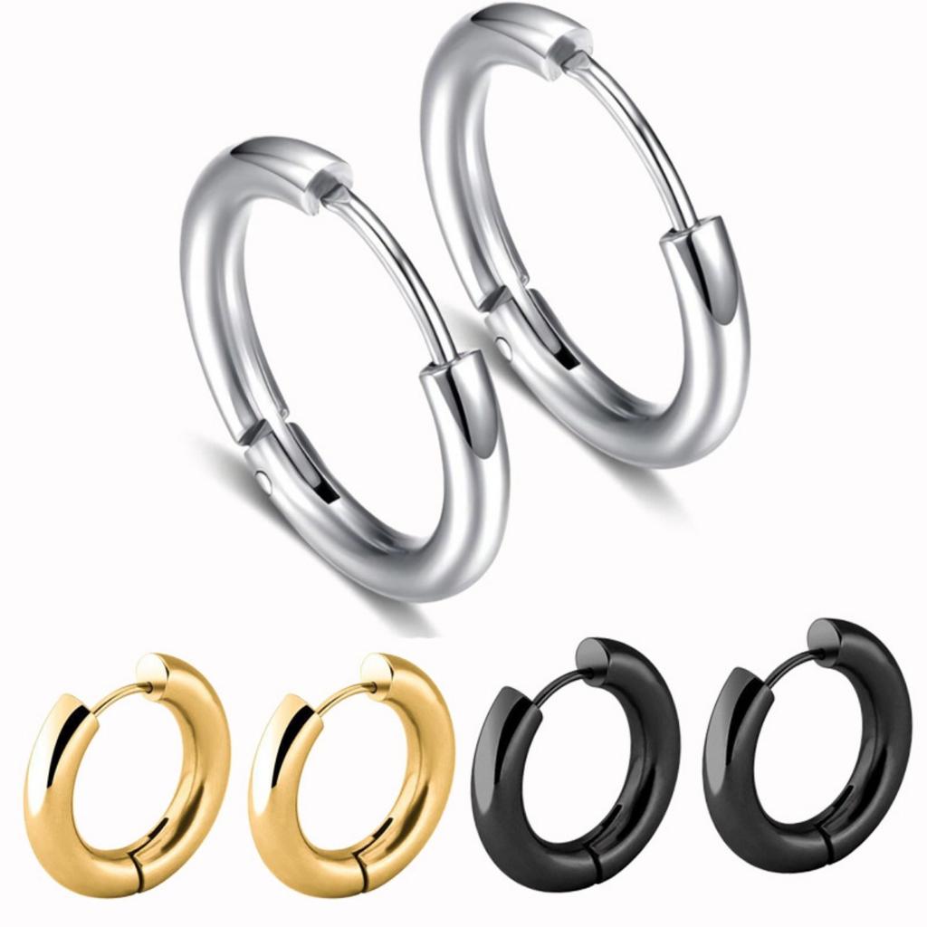 High Quality Stainless Steel Ear Buckle Men's and Women's Temperament Round Non-fading Jewelry
