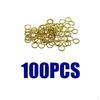 100 Золотых 10мм Соединительных Колец Фурнитура для Изготовления Ювелирных Изделий