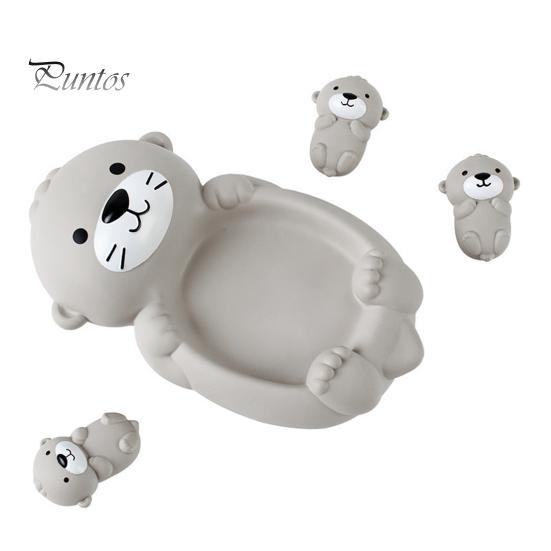 4 шт. плавающие игрушки для ванны в форме выдры для детей, обучающие интерактивные мягкие сжимаемые игрушки для ванны, непористый дизайн, безопасные игрушки для ванны для малышей