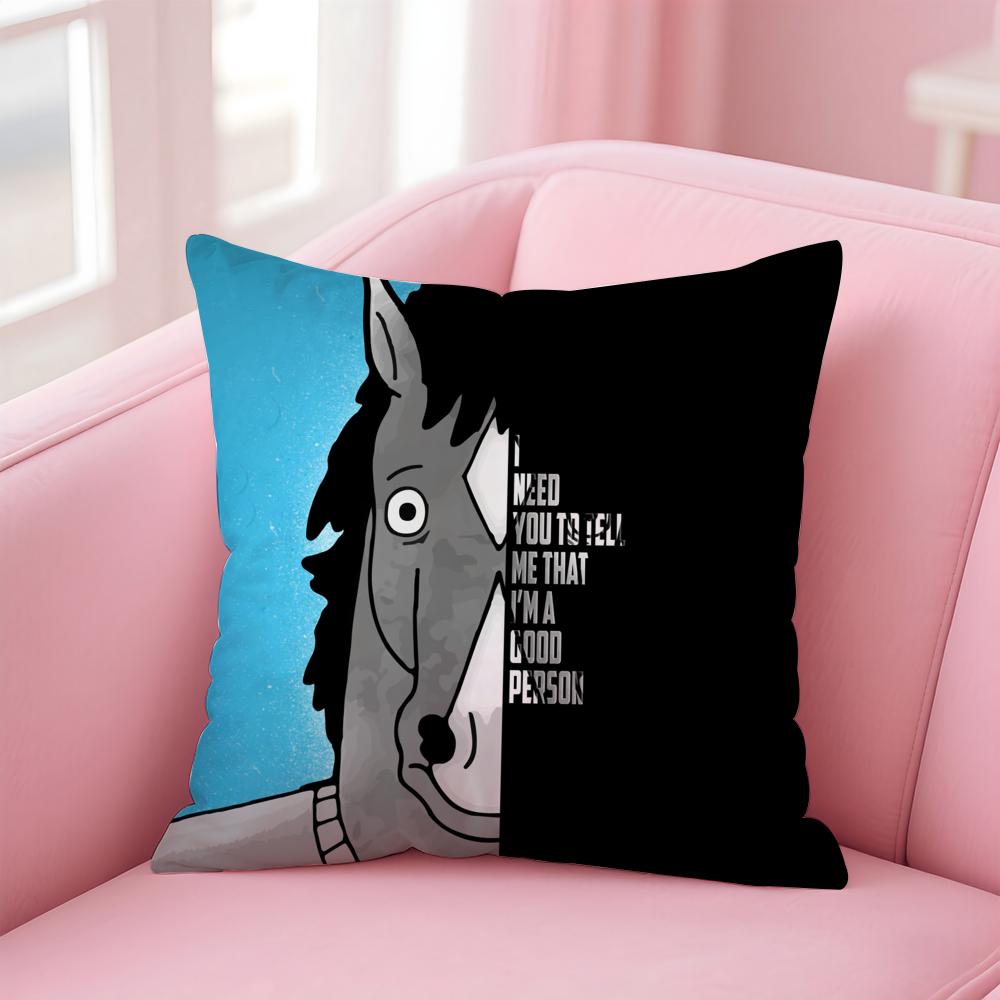 B-Bojack Horseman Наволочка Удобная Двусторонняя Наволочка Идеально Подходит Для Автомобиля Дивана Спальни И Многого Другого