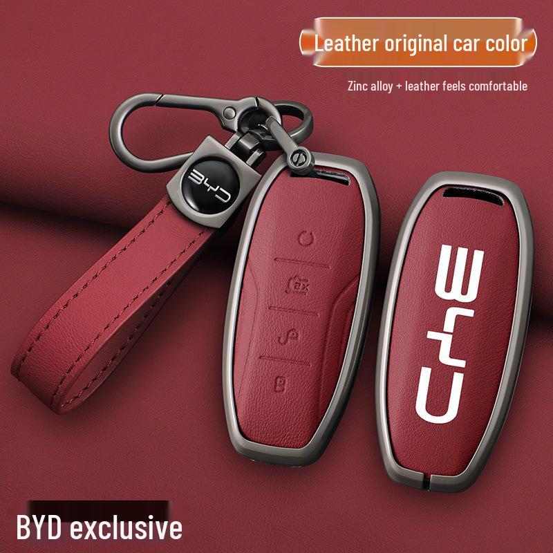 Чехол для ключа автомобиля BYD Han, Dolphin, Tang, Qin Yuan - Полная защита