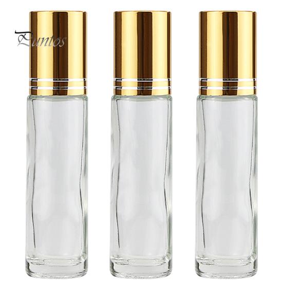 3/12 шт., флаконы с роликовыми шариками для эфирного масла, многоразовые пустые бутылки из прозрачного стекла с роликовыми шариками из нержавеющей стали для парфюмерии, косметического лосьона Essential