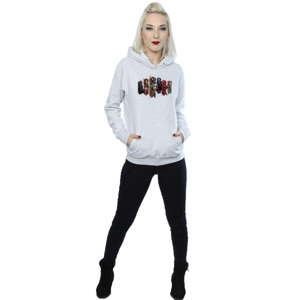 DC Comics Женская/женская толстовка с капюшоном «Лига справедливости» из фильма «Команда шестиугольников»