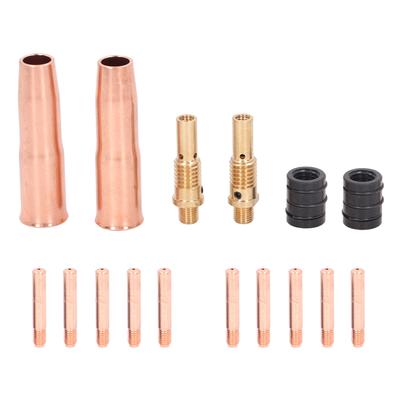 Набор аксессуаров для сварочной горелки MIG 16 шт. Наконечник, сопло, диффузор, адаптер, расходные материалы для горелки 200250 M7