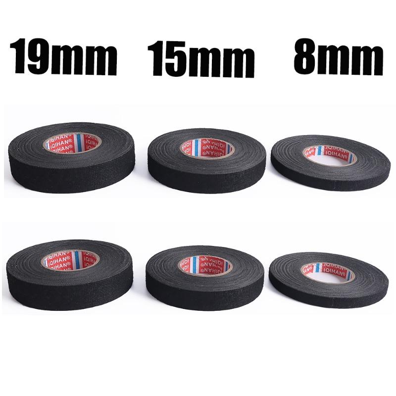 15M автомобильная фланелевая лента термостойкая огнестойкая защитная тканевая лента для жгутов проводов автомобиля самоклеящаяся противоударная автомобильная лента