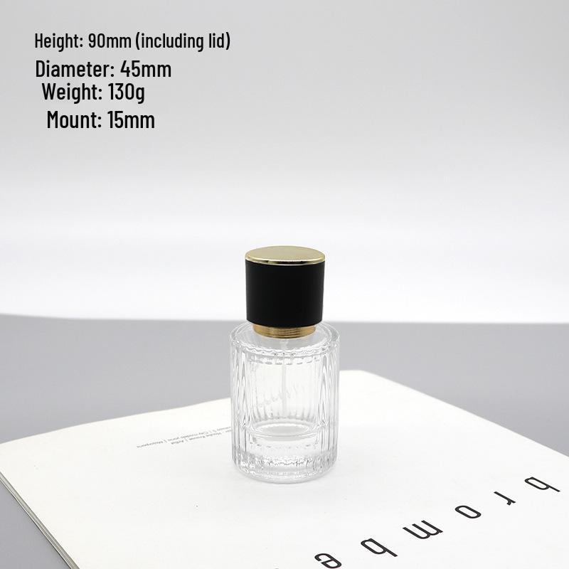 Spot 50ml Vertical Stripe Transparent Spray Perfume Sample Bottle