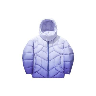 Li Ning X Steven Harrington градиентная молния с капюшоном толстый пуховик мужская верхняя одежда белый фиолетовый синий AYMT377-2