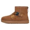 Classic Novelty Series Sheepskin Warm Quick-Lock Short Snow Boots Men Boots Chestnut 1135013-CHE