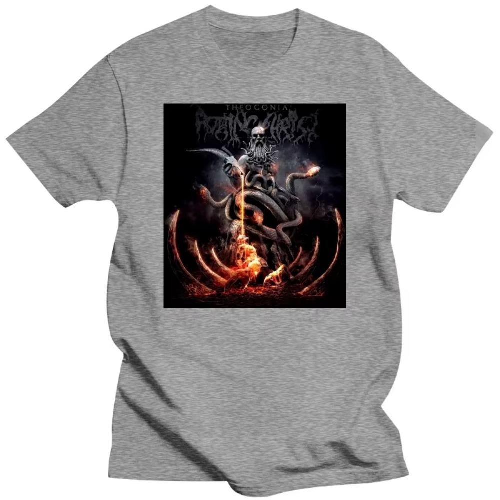 Harajuku Streetwear T Shirts Men's Metal Band Rotting Christ Nemecic Song Short Sleeve Tee Shirt Fashion T-shirt Men Cotton Tees