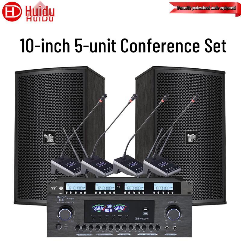Huidu 10-inch Professional Audio System with Wireless Microphones (CN version)