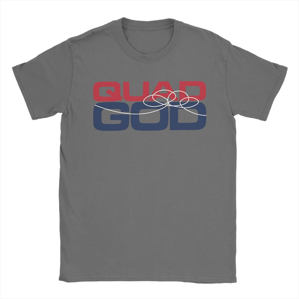 Streetwear TShirt Summer Quad God Hipster T Shirts Cotton Tshirt for Unisex Y2K Basic Print Short Sleeve Tees