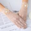 Женские летние кружевные перчатки из ледяного шелка с защитой от УФ-лучей, антискользящие охлаждающие перчатки с сенсорным экраном для вождения, езды на велосипеде, активного отдыха