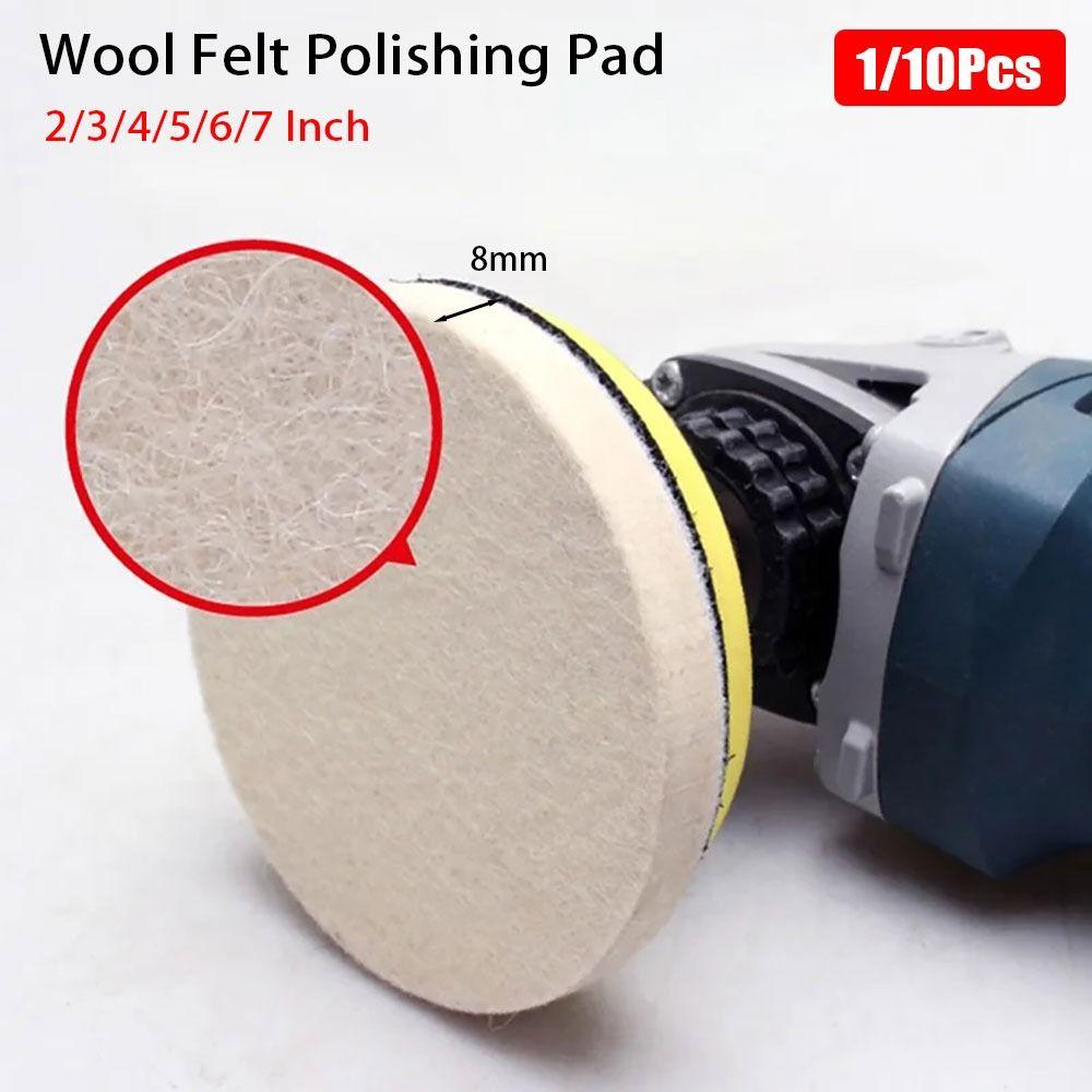 1/10Pcs 75mm 100mm 125mm 150mm 180mm Wool Felt Discs 2/3/4/5/6/7inch Abrasive Wheel Polishing Pads