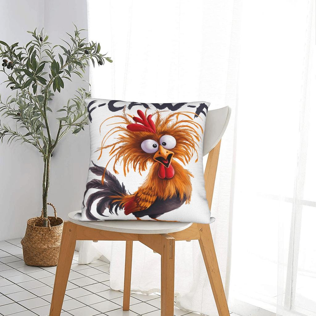 Chicken F-CAW-F  Pillowcases  Vintage Pillow Case For Sofa Car Home Decor Comfy Pillow Cover