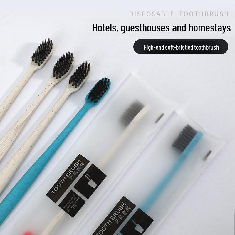 Одноразовый набор зубных щеток с мягкой щетиной для дома, сферы услуг, отелей, гостевых домов, проживания в семье и путешествий с индивидуальной упаковкой