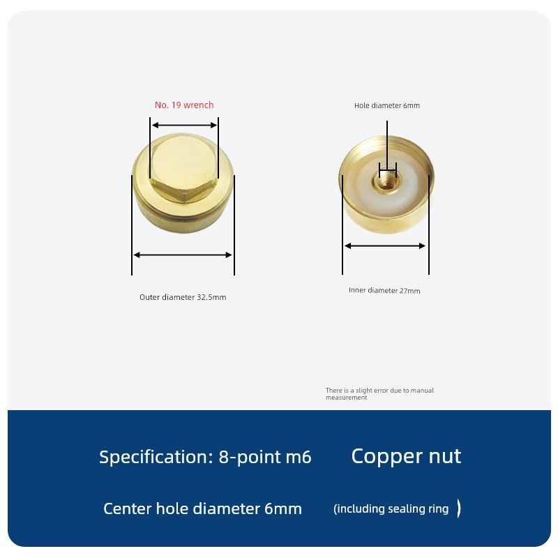Electric Water Heater Drain Outlet Nut, Copper Nut, Universal 1/2 Inch, 3/4 Inch, 1 Inch, 2 Inch, Electroplated Screw, Magnesium Rod Accessories