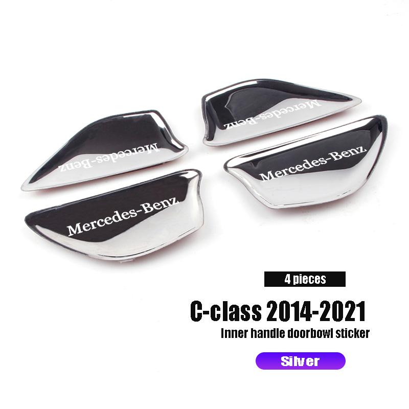4Pcs Car Door Bowl Decorative Sticker Auto Interior Sticker Accessories For Mercedes Benz W205 C300 W203 W206 W108 W124 W126 W14 QQ75