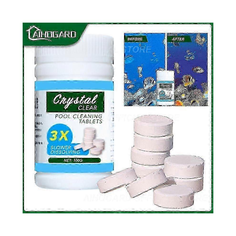 100pcs Chlorine Tablets Swimming Pool Cleaning Tablet Floating Hot Tub Chemicals Safe Long Lasting Bacteria Control NEW