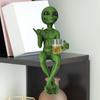 Статуэтка инопланетянина, пьющего пиво, из смолы, коллекционная новинка, забавное украшение для рабочего стола для взрослых, для стола, спальни, сада, улицы, декор для полки