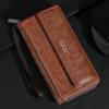 Men's PU Zipper Handbag Large Capacity Long Wallet Clutch Bag Phone Bag Multi Card Card Holder Coin Purse Wallet Double Layer
