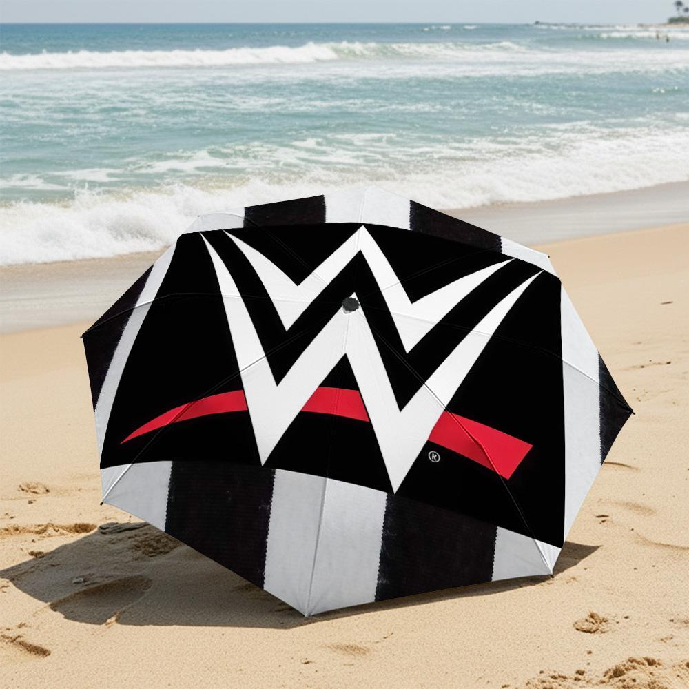 1 шт. Автоматический складной зонт - Узор WWE, Портативная и складная конструкция с 8 спицами, Рождественские и новогодние подарки