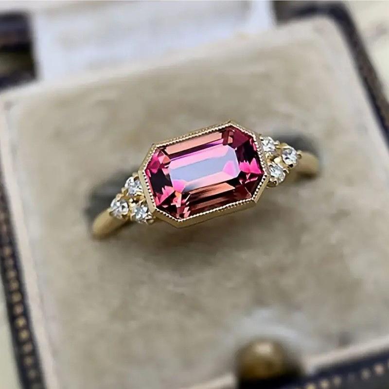 Кольца женские Huitan Red Cubic Zirconia, темпераментные, на свадьбу, годовщину, на женские пальчики, аксессуары, подарок, новые модные ювелирные изделия